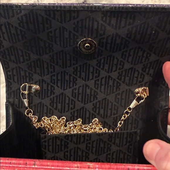 KURT GEIGER Party Eagle clutch on chain glitter plastic leather NEON multicolor - Picture 4 of 4